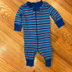 Hanna Andersson Blue and Red Striped Kids Footie